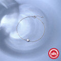 wholesale S925 Sterling Silver Ultra-Sparkling Moissanite Classic Single Stone Light Luxury Premium Korean-Style Minimalist Versatile Elegant Women's Bracelet-0-3