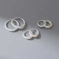 wholesale S925 Sterling Silver Fresh and Sweet Ins Style Small and Unique Design Exquisite Circular Sandblasted Ear Clasp M06493-0-4