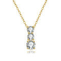 Metal Pendant with 2ct D Color Moissanite Necklace-0-3