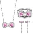 wholesale S925 Sterling Silver High-End Delicate Bow Pearl Inlaid Design Jewelry Set for Women-0-10