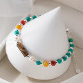 wholesale S925 silver fresh and sweet ins-style niche design synthetic turquoise pearl bracelet S7679-0-3