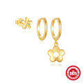 wholesale S925 Sterling Silver Cute Flower Diamond Rhinestone Geometric Earrings,INS-0-5