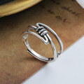 wholesale S925 Sterling Silver Geometric Irregular Ring Minimalist Niche Design Korean Ins Trendy Index Finger Ring for Women-0-0