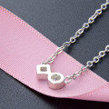 wholesale S925 silver rhinestone new Korean-style fashionable minimalist geometric pendant necklace for women-0-2