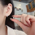 wholesale S925 Sterling Silver Korean-style Geometric Creative Minimalist Irregular Design Versatile Niche Earrings-0-3