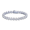 wholesale S925 Sterling Silver Love Tennis Bracelet for Women with Moissanite Cross-Border Hip-Hop Light Luxury Single Row Four-Paw Zircon Jewelry-0-4