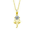 S925 Sterling Silver Moissanite Zodiac Necklace for Women-0-23