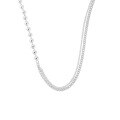 wholesale S925 Sterling Silver Korean Version INS Niche Design Minimalist Versatile Bead Side Chain Textured Collarbone Necklace for Women-0-4