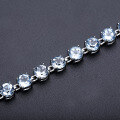 wholesale S925 Sterling Silver Natural Topaz Bracelet for Women,DIY Princess Best Friend Colored Crystal Bracelet-0-2