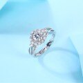 Sterling Silver Moissanite Sunflower Vine Ring, Fashion Jewelry for Cross-Border Sale-0-2