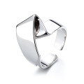 wholesale S925 Sterling Silver Irregular Smooth Twist Open Ring INS-0-4