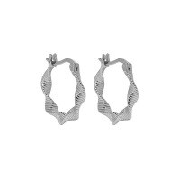 wholesale S925 Sterling Silver 684 Korean Version Ins Small and Minimalist Design Mobius Texture Versatile Earrings for Women-Platinum 925 silver