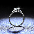 Sterling Silver D Color Moissanite Ring, 1 Carat, Multiple Styles-0-1