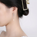 wholesale S925 Sterling Silver Trendy New Gothic Cross Tassel Chain Earrings Retro Hong Kong Style Versatile Staple-0-2