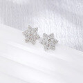 wholesale S925 Sterling Silver Snowflake Stud Earrings for Women, Minimalist and Unique Design, Elegant and Stylish, Hypoallergenic for Fresh Piercings, Sweet and Delicate Jewelry for Drop Shipping-0-0