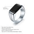 wholesale Design a high-end, sophisticated men's ring featuring natural black onyx with S925 silver setting and square-cut malachite gemstone-0-0