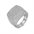 wholesale S925 Silver European and American Cross-Border Bestseller Full Moissanite Men's Ring Fashion Sparkling Hollow-Out Hip-Hop Trend Factory Direct-0-5