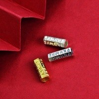 wholesale Metal Material: 925 Sterling Silver Retro Sanskrit Six-Character Mantra Bar Pendant Charm Bracelet Necklace DIY Drop Accessory Wholesale-Antique one piece without rope