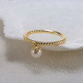 wholesale S925 Sterling Silver Yunchuan Jewelry Cultured Freshwater Pearl Ring, Simple and Versatile Women's Ring-0-3