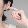 S925 Sterling Silver Moissanite Snowflake Earrings for Women-0-2