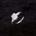 wholesale 18k Gold Plated Silver 6*8mm Radiant Cut Moissanite Ring Sold Out in Cloudsame Jewelry's Cross-Border TikTok Live Broadcast-0-3