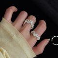 wholesale 925 Sterling Silver Openwork Lace Floral Ring Sweet Niche Design High-end Retro Ins Style Stackable Ring-0-3