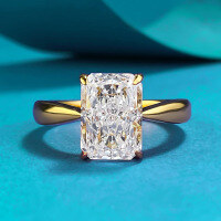 wholesale 925 Sterling Silver New High Carbon Diamond Ice Flower Cut 7*10mm Rectangle Euro American Popular Ring-R1072 Gold 8