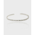 wholesale S925 Sterling Silver, Korean Version Ins Indie Design Minimalist Irregular Surface Gold Silver Foil Textured Bracelet for Women-0-0