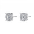S925 Sterling Silver Moissanite Stud Earrings Hip Hop Unisex-0-3
