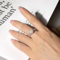 Zirconium Steel Full Pavé Diamond Ring, Sparkling Star-Inspired, Trendy and Luxurious-0-1