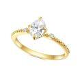 wholesale S925 Sterling Silver Plated with 14K Gold, Set with 5A Zircon, Fashion and Elegant Luxury Gemstone Ring-0-4