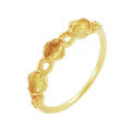 wholesale 14K Gold Plated 925 Silver 22 New Dear Diamond Hollow Out Natural Citrine Energy Ring-0-4