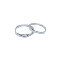 wholesale Metal material Mobius loop couple rings, a niche design forValentine's Day gift for boyfriend/girlfriend, open-ended matching ring set-PR003234 Adjustable opening