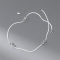 wholesale S925 Sterling Silver Sweet and Fresh Hollow Bow Snake Chain Necklace Design Women's Necklace Y01308-0-2