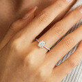 S925 Sterling Silver Rectangle 1ct Moissanite Ring for Women-0-1