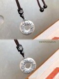 wholesale 999 Sterling Silver Auspicious Dragon Year Necklace with Matte-Finish Solid Pendant Engraved with "Peace Joy Happiness" and Hundred Blessings Characters, Unisex Design-0-9