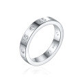 wholesale 925 Silver Minimalist Number Love You Every Second Ring for Women, Cross-Border Hit Simple Circle Wedding Band, Ins Style-0-0