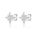 wholesale 925 Sterling Silver Star Earrings with Zircon Eight-Pointed Star Earrings, Ins Light Luxury High-End Cross-Border Sterling Silver Earrings-0-5