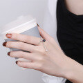 wholesale S925 Sterling Silver Korean Japanese Creative Niche Design Elegant Chain Ring Adjustable Lady's Ring-0-2