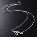 wholesale S925 Sterling Silver Zircon Geometric Fashion Pendant Korean Style Sweet Coco Wind Choker Necklace for Women-0-3