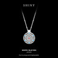 S925 Silver Octagonal Compass Pendant Lotus Braided Necklace-0-0