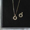 wholesale 9K Gold Wholesale Heart Locket Pendant with Zircon Mini Korean Style Necklace Chain-0-2