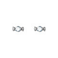 wholesale 925 Sterling Silver Single Diamond Candy Stud Earrings Korean Sweet Ins Style Small Design Sense Ear Jewelry M05379-0-4