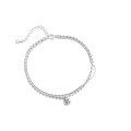 wholesale S925 Sterling Silver Moissanite Beaded Bracelet for Women, Minimalist Fashion Luxury Double Layer Korean Style Versatile Hand Accessory-0-4
