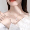 wholesale S925 Sterling Silver Bamboo Knot Carnelian Pendant, Fashionable and Lightly Luxurious Niche Birthday Gift for Valentine's Day to Girlfriend or Wife-0-3