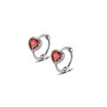 wholesale S925 Silver Heart-shaped Single Diamond Ear Studs Korean Version Small Fresh Minimalist and Compact Colored Diamond Ear Accessories M00235-0-4