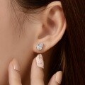 wholesale 925 Silver Earrings with 075ct European & American Fashion Simulated Diamond Teardrop 5*8 High Carbon Stone-0-3