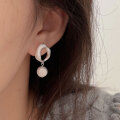 wholesale S925 Sterling Silver Women's Korean Booth Vintage Baroque Pearl Earrings New Stud Earrings-0-0