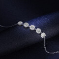 925 Silver Moissanite Bracelet, Hairstyle-Inspired Simple Women's Design, Viral TikTok Live Product-0-1