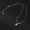 wholesale S925 Sterling Silver Fresh and Sweet Ins Style Niche Exquisitely Inlaid Five-Pointed Star Necklace Y01991-0-4
